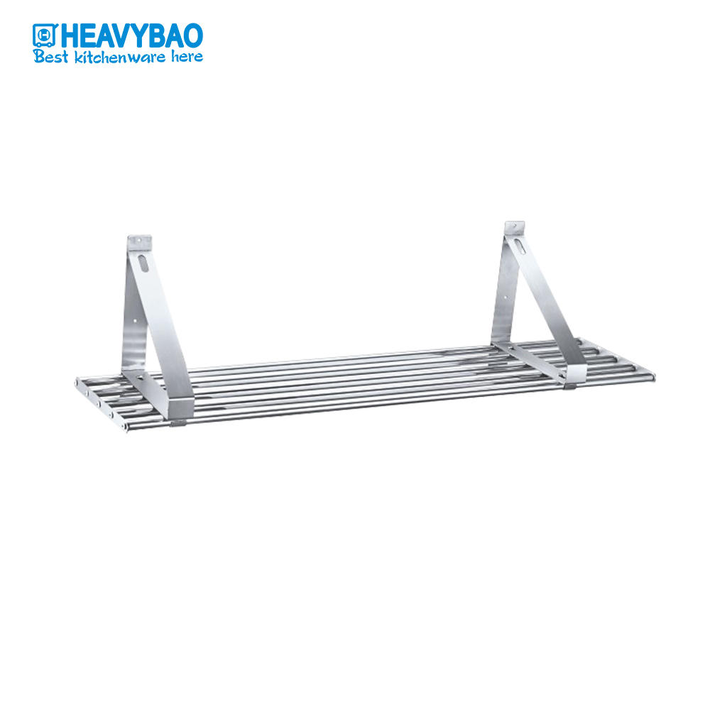 Quality Assured Stainless Steel Metal Bathroom Shelf Knock-Down Structure Dish Rack for Wall Bottle Food Rack Shelf