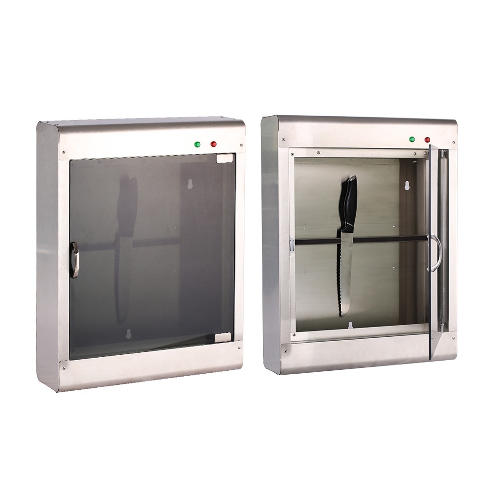 Heavybao UV Sterilizer Disinfection Cabinet Heavy Cutlery Rack for Kitchen Utensils Spoons Knives Forks for Hotels Restaurants