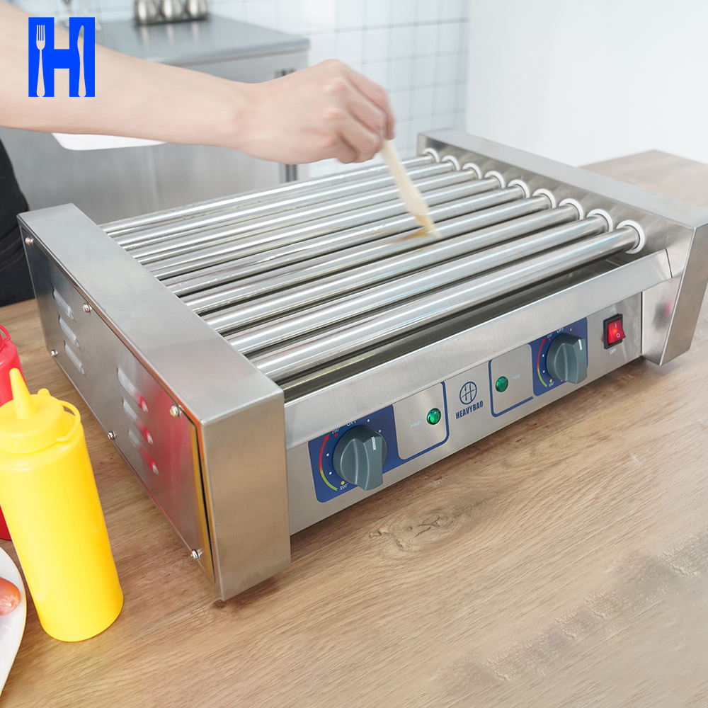 Heavybao Commercial Catering Electric Food Equipment Sausage Maker Roller Grill Hot Dog Griller