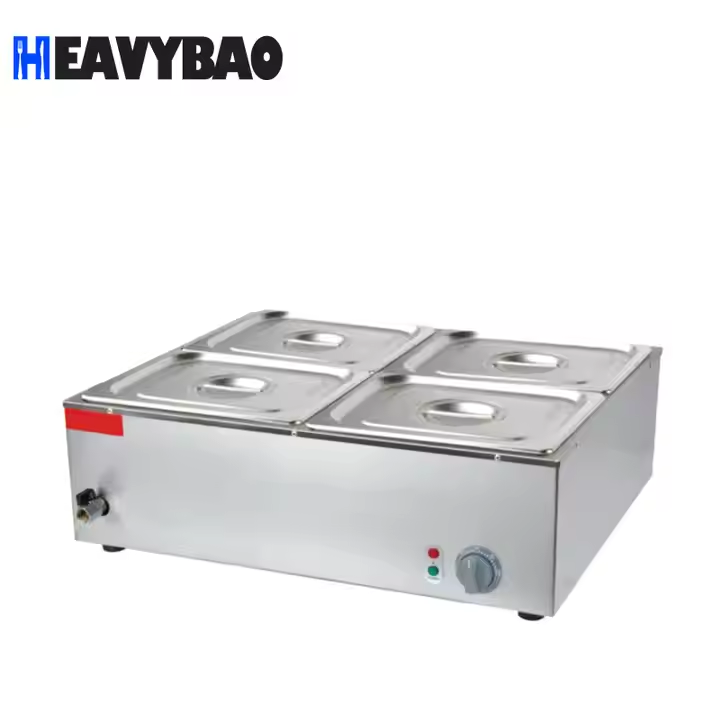 Heavybao Stainless Steel 304 Soup Food Warmer Commercial Catering Equipment Electric Catering Bain Marie