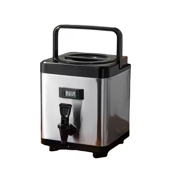 Heavybao Double-Layer Stainless Steel Milk Tea Juice Dispenser Commercial PU Foaming Equipment for Hotels and Restaurants