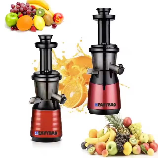 Heavybao Portable Manual Slow Juicer Blender Extractor Machine for Home Use Vegetable and Fruit Residue Separator