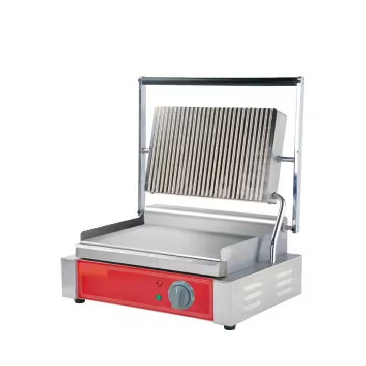 Commercial Electric Stainless Steel Flat Plate Contact Grill Maker Sandwich Griller Toaster Griddle Machine for Hotel Restaurant