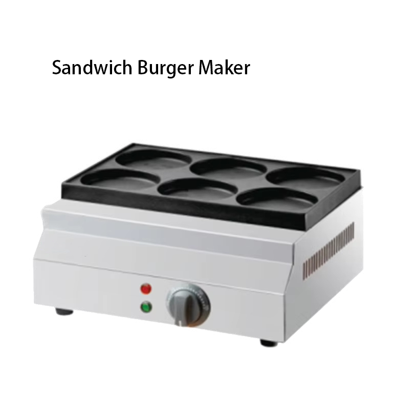 Heavybao Gas & Electric Type 6-9 Holes Fast Food Sandwich Burger Maker Electric Grill UFO Burger Maker Machine Service Equipment