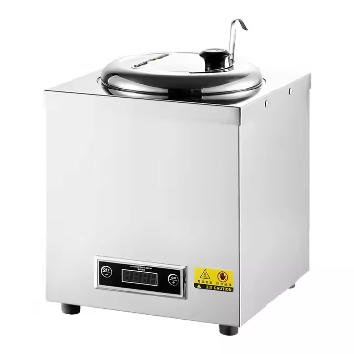 HEAVYBAO Luxury Electric Soup Food Warmer Bain Marie Pot Stainless Steel 220V Desktop Heater