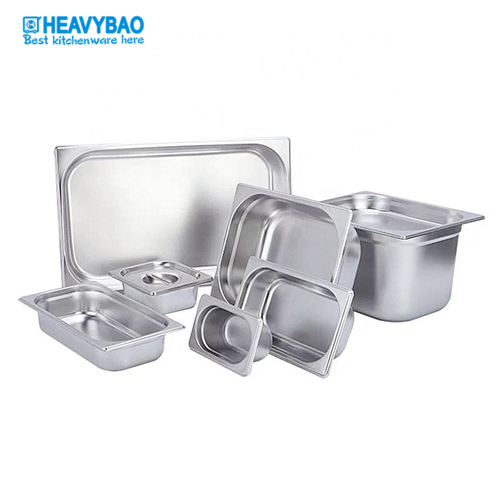 Heavybao High Quality Stainless Steel US Steam Pan 1/2 Standard Catering Equipment Food Container GN Pan