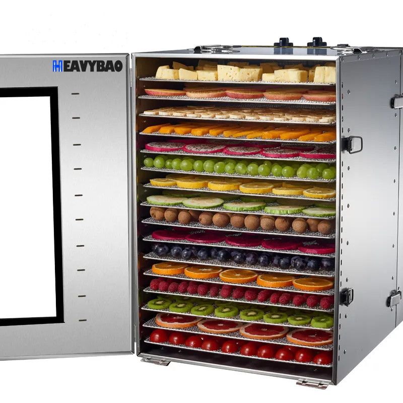 Heavybao Commercial Industrial Stainless Steel Food Dehydrator Machine Bean Bread Dryer