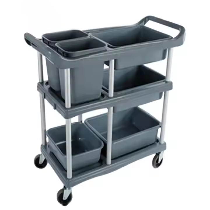 Heavybao Gastronorm Clearing Trolley Plastic Kitchen Trolley for Hotels and Restaurants