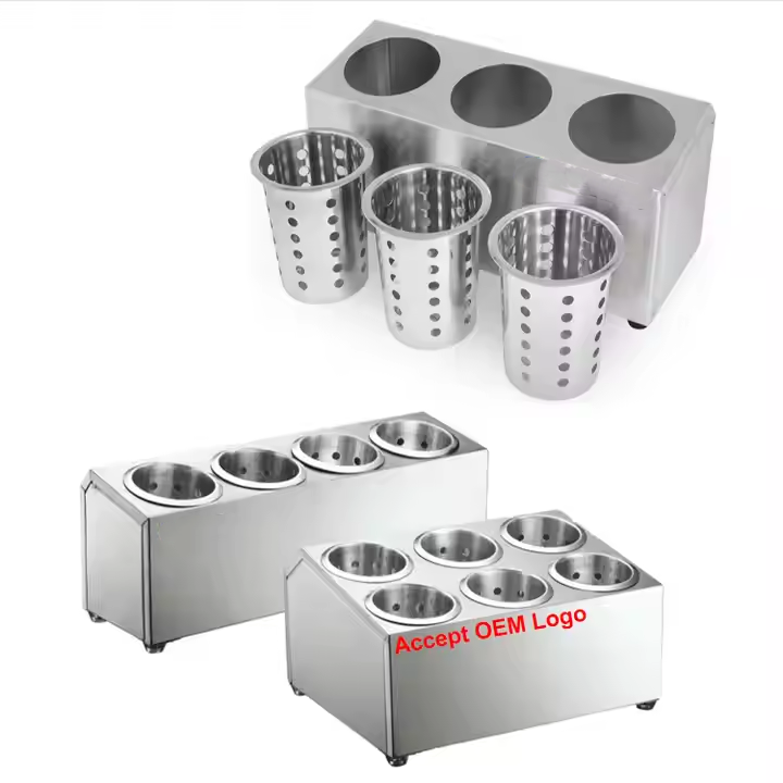 High Quality Stainless Steel Knife and Fork Utensil Holder Heavybao Double Line Design for Hotels and Restaurants