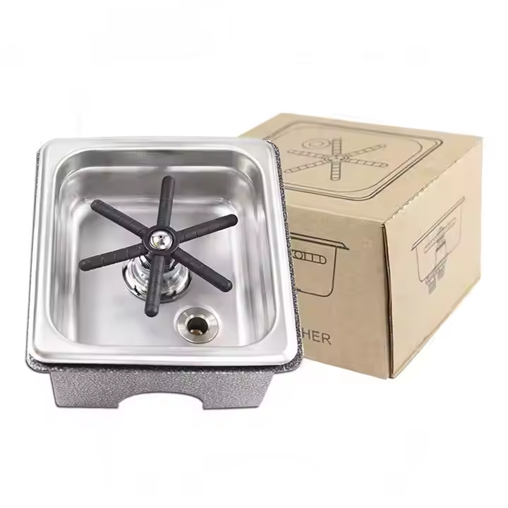 Heavybao Stainless Steel Automatic Flushing Faucet Rinser Glass Rinser Head for Bar Beer/Coffee Cups Drinkware Accessories