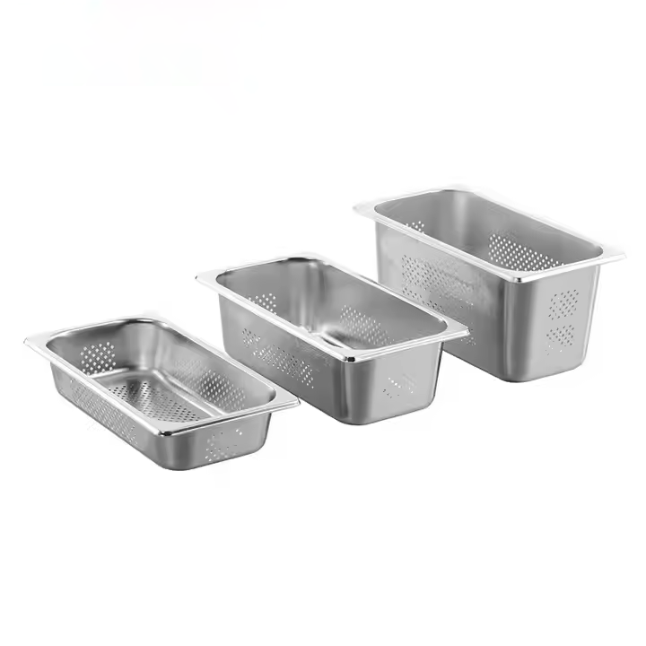 Heavybao Gastronorm Perforated Stainless Steel Food Pan for Hotel and Restaurant Supply