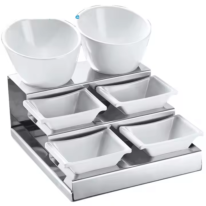 Heavybao High Quality Stainless Steel Food Display Shelf for Sauce Plate Popular Tools for Hotel Restaurant Restaurant Supplies
