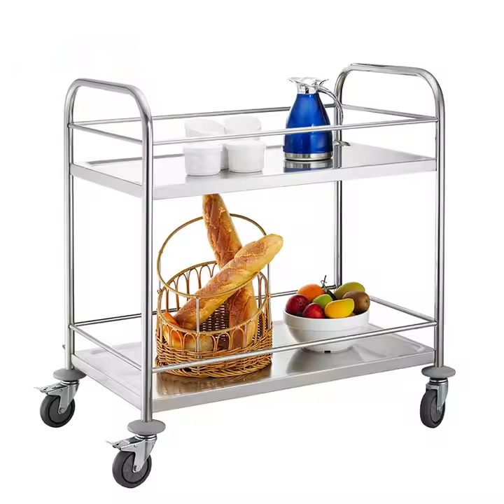 Heavybao Stainless Steel Restaurant Kettle Trolley Catering Tools Kitchen Cart for Beverage for Hotels & Restaurants