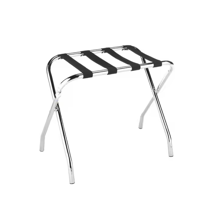 Durable Metal Suitcase Rack Stable Foldable Baggage Holder in Modern Style for Bedroom and Hotel Use