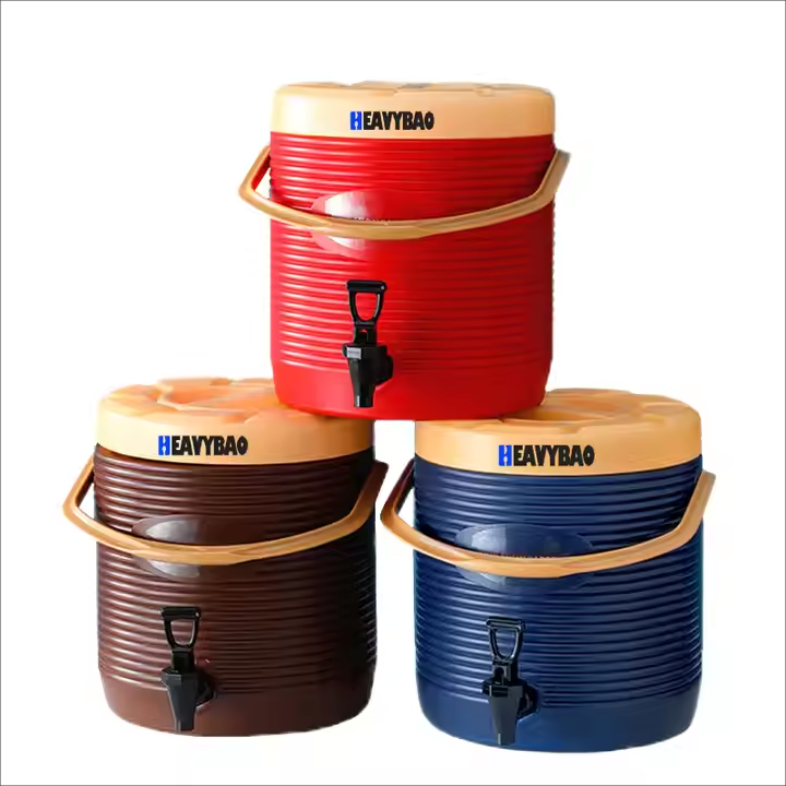 Stainless Steel Insulated Bucket Bubble Tea Storage Drum with Warmer for Restaurant Use