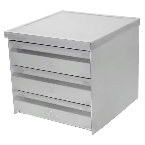 Commercial 3-Tier Stainless Steel Cupboard Drawers Wood Assembly with Side Panels for Hotel Storage Restaurant Use